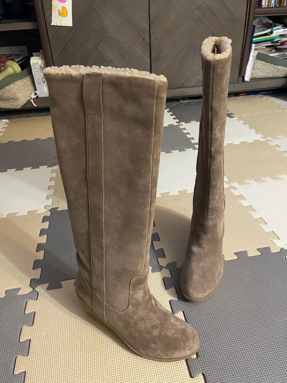 NWT Women’s Tall Suede Winter Boots - Taupe